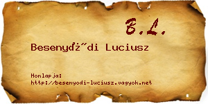 Besenyődi Luciusz névjegykártya